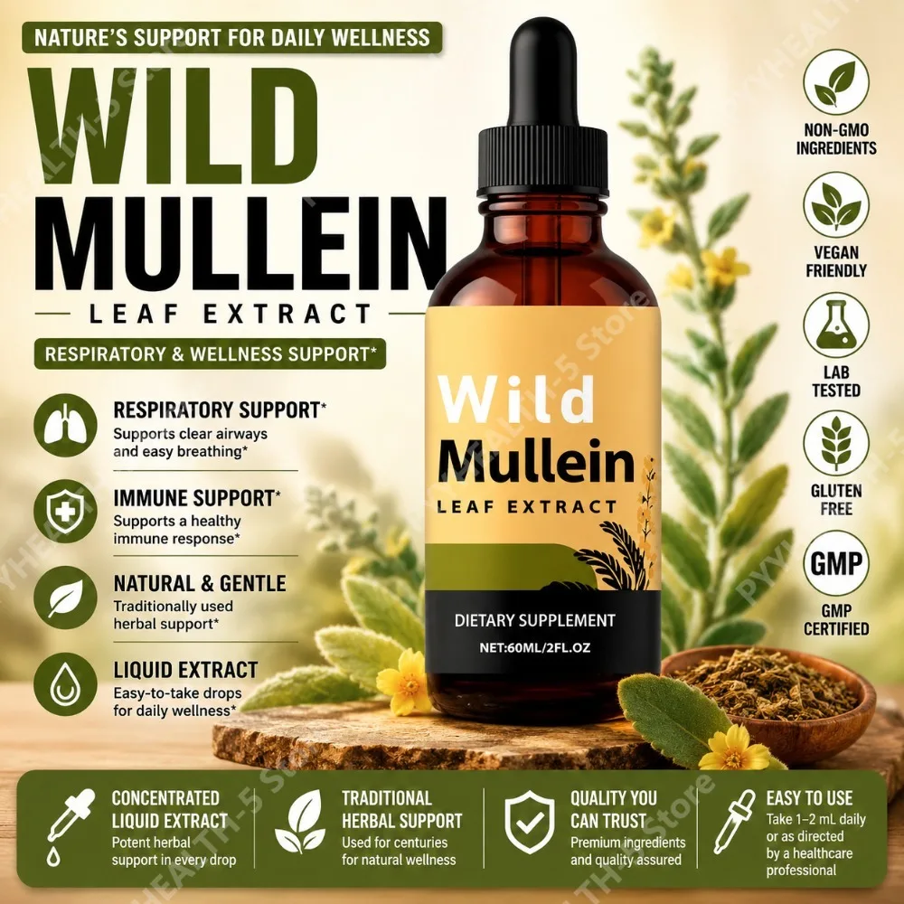 Wild Mullein Leaf Drops with G - Herbal Wellness For You review and price