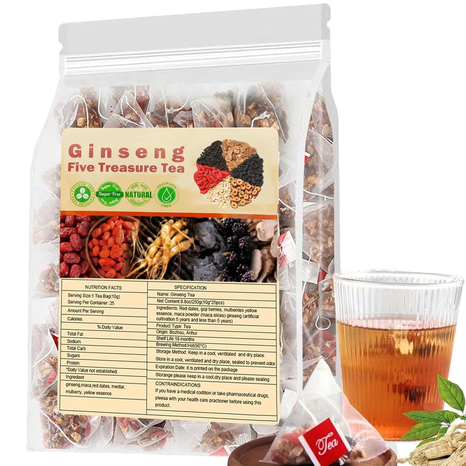 Ginseng Five Treasures Tea Kid - Herbal Wellness Products review and price